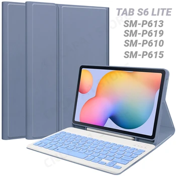 Док-станция для Bluetooth-клавиатуры Funda Samsung Galaxy Tab S6 Lite Smart Case с Держателем Карандаша SM-P613 P619 P610 P615 10,4