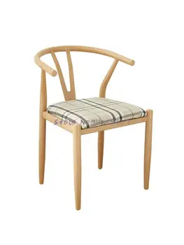 Железная Y-образная спинка стула Taishi, столы и стулья для китайского ресторана, имитация домашнего чайного стула из массива дерева, скандинавский стиль 9