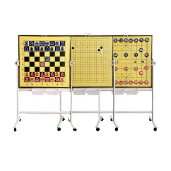 железная вертикальная шахматная доска с тремя типами досок и колесной базой 10