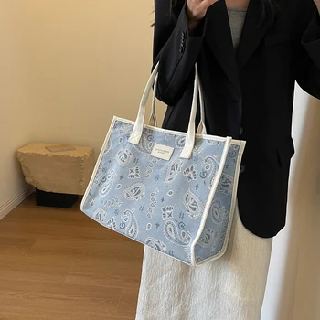 Женская холщовая повседневная сумка-тоут, ретро-художественные холщовые сумки через плечо для женщин, вельветовые сумки на молнии, роскошный дизайнерский мешок 1