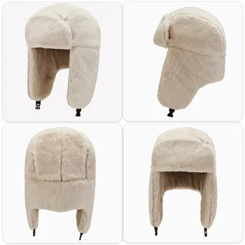 Защита от ветра и холода, берет для лица и ушей, Новая зимняя шапка, Модная велосипедная теплая Однотонная одежда высокого качества 16