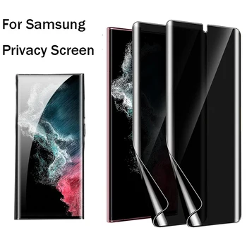 Защита Экрана из Закаленного Стекла Privacy Для Samsung S23 Plus S22 S21 S20 Ultra S20 Fe S10 S9 S8 Anti-spy Premium Privacy Film 7