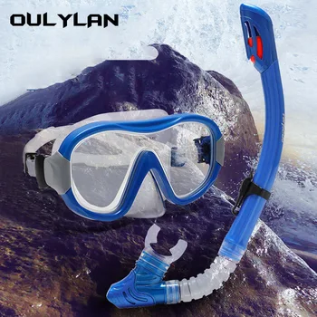 Защитные Очки Очки для дайвинга и плавания Легкая профессиональная маска для подводного плавания с трубкой и набором дыхательных трубок Маска для подводного плавания 13