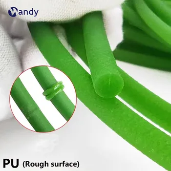 Зеленая круглая полиуретановая конвейерная лента диаметром 18 мм 1.5 2 2.5 3 3.5 4- Синхронные ремни, приводящие в движение шнур, шероховатая поверхность 19