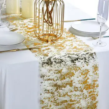 Золотистые тонкие скатерти из фольги с золотыми / серебряными блестками, рулон сетки из металлической фольги, Свадебная Рождественская скатерть для обеденного стола
