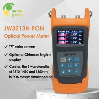 Измеритель оптической мощности JW3213N Fiber PON Цифровой оптический тестер FTTx Цветной экран 1310/1490/1550 нм 20