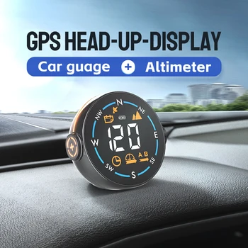Интеллектуальный датчик GPS HUD Head Up Display Интеллектуальное распознавание жестов GPS Спидометр Предупреждение о превышении высоты Прибор H600G 16