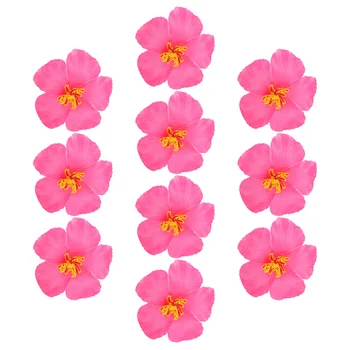 Искусственный цветок гибискуса Fake Blossom Pink Party Decor Supply Adornos Para Mesa 9