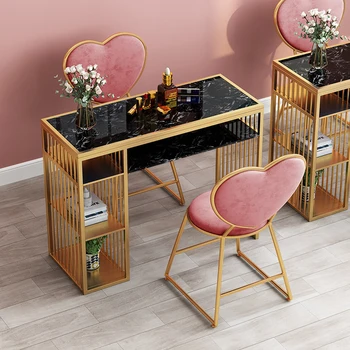 Итальянские Роскошные Маникюрные столы Nordic Ins Набор маникюрных столов и стульев Салонная мебель Creative Single Tables Manicure A 20