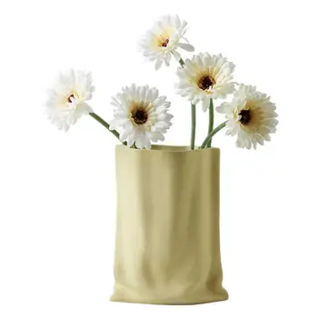 Керамическая ваза для дома, гостиной, цветочная композиция, сервировка стола на крыльце, бумажный пакет, устройство для цветов 15