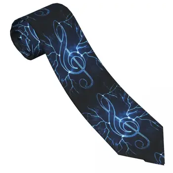 Классический галстук для мужчин, шелковые мужские галстуки для свадебной вечеринки, деловой галстук для взрослых, повседневный галстук с музыкальными нотами 17