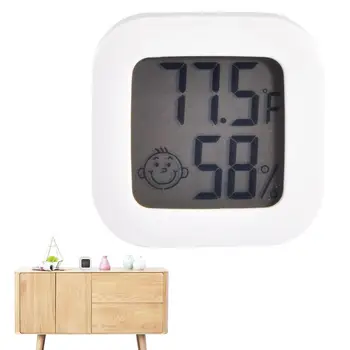 Комнатный термометр для дома, мини-цифровой датчик влажности, Интуитивно понятный монитор измерения температуры и влажности с небольшими выражениями 4