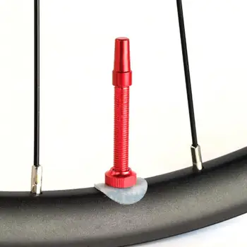 Комплект Бескамерных Клапанов Суперлегкий Металлический Стержень И Колпачки Для Замены 44/60 мм Бескамерных Шин Для MTB Велосипеда Presta Valve Компоненты Велосипеда 7