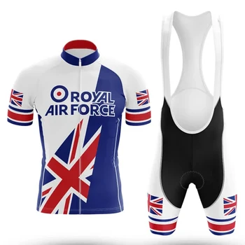 Комплект для велоспорта Королевских ВВС Великобритании, шорты-нагрудник, Велосипедная майка, Велосипедная рубашка, Одежда с коротким рукавом, Велосипедный спуск, Горный костюм MTB 17