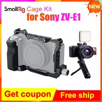 Комплект для камеры SmallRig ZV-E1 с силиконовой рукояткой и кабельным зажимом для HDMI Full Camera Cage Kit для Sony ZV-E1 Встроенный Быстроразъемный 8