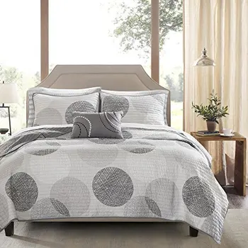 Комплект постельного белья Cabrillo Bed in a Bag с покрывалом, серый, двухместный