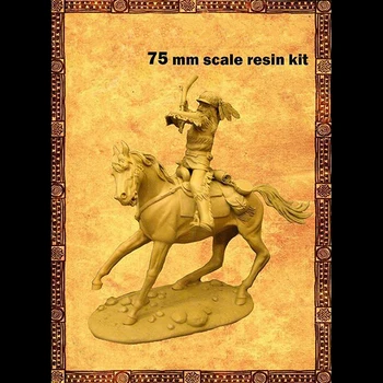 Комплекты миниатюрных моделей в разобранном виде 1/24 Фигурки древнего солдата с лошадью из смолы, Неокрашенные 8