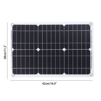 Комплекты многофункциональных портативных зарядных устройств с солнечной панелью мощностью 180 Вт с двойным USB-портом, Водонепроницаемое зарядное устройство для солнечной панели 7