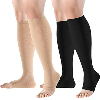Компрессионные носки до колена, поддерживающие чулки, Компрессионные чулки без пальцев M6CD 9