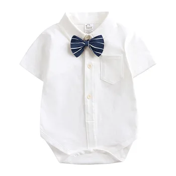 Корейские детские летние хлопковые комбинезоны для мальчиков, детская треугольная одежда с коротким рукавом для мальчиков, одежда для маленьких мальчиков 1