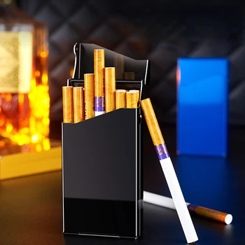Коробка для сигарет из алюминиевого сплава Средней поддержки, 20 штук, Высокая емкость, Устойчивая к давлению, Водонепроницаемая Портативная Коробка для сигарет, подарок 1