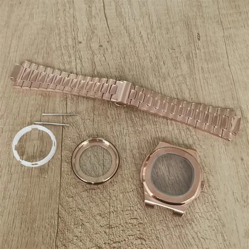 Корпус часов из розового золота 41 мм, сапфировое стекло для набора аксессуаров для часов с механизмом NH35 NH36 4R 15