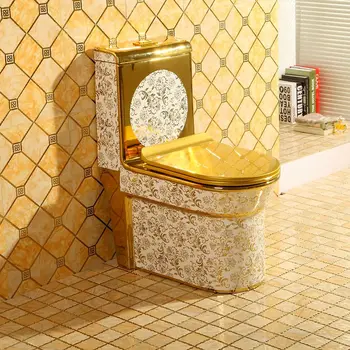 Красочный унитаз, керамический сифон, подключенный к дому, ванная комната в европейском стиле, индивидуальная подача воды, экономия воды 2