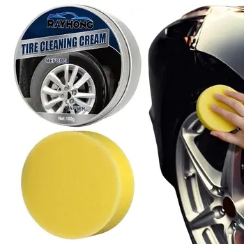 Крем для чистки автомобильных шин, Шиномонтажный крем для автомобилей, авто и мотоциклов, Крем для чистки шин, инструменты для чистки шин 8