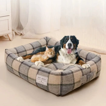 Кровать для собаки и кошки, теплый коврик для домашних животных, Съемный мягкий кошачий домик для собак, Моющаяся диванная подушка, спальная кровать, питомник для кошек и щенков, зоотовары 14