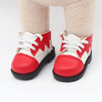 Кукольная обувь с цветовым блоком, маленькая кукольная обувь с высокой имитацией 20 см, подходящая по цвету кукольная обувь, мягкая мини-обувь с тонким рисунком для кукол 6