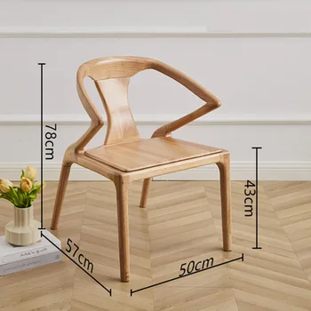 Кухонное кресло с деревянным акцентом, Современные стулья для отдыха и столовой, Дизайнерская опора для спины, мебель для дома Sillas Comedor DC102 13