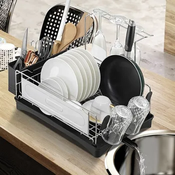 Кухонный стол из нержавеющей стали С сушилкой для посуды и подстаканником С 18