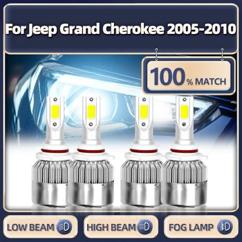 Лампы Автомобильных Фар Дальнего Ближнего Света 12V 6000K Белый Турбо-Светильник Для Jeep Grand Cherokee 2005 2006 2007 2008 2009 2010 7