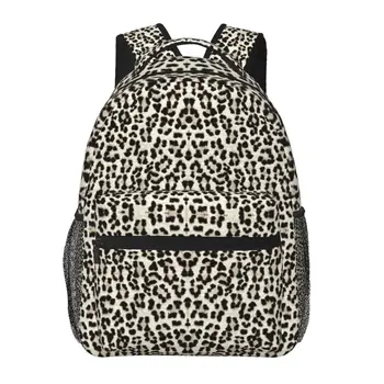 Леопардовый классический базовый холщовый школьный рюкзак, повседневный рюкзак, офисный рюкзак для мужчин и женщин 14