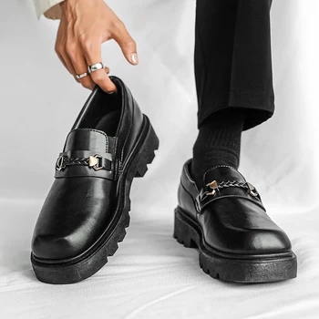 Летние Роскошные Мужские Лоферы на плоской подошве, высококачественные офисные туфли ручной работы для вождения черного цвета, Повседневная обувь из натуральной кожи, мужская Повседневная обувь