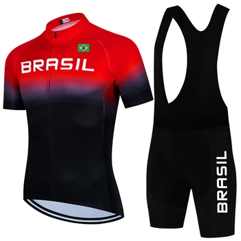 Летний Велосипед Джерси Велосипедная Форма Cycling Man Brasil Одежда Мужские Наборы 2022 Одежда Мужской Mtb Костюм Спортивный Комплект Для Триатлона Блузка 16