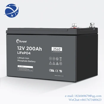 Литий-ионные аккумуляторы Yun YiSunpal Lifepo4 12V 100AH 150AH 200AH Система хранения солнечных батарей 1