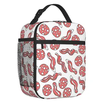 Ломтики колбасы Пищевая Изолированная сумка для ланча для женщин Герметичный термоохладитель Bento Box Пляж Кемпинг Путешествия