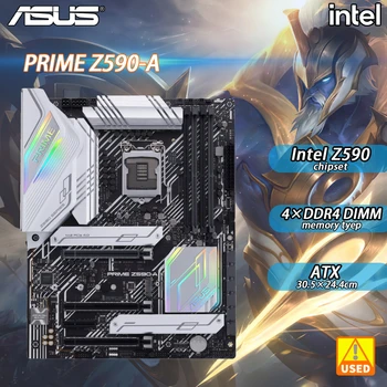 Материнская плата LGA 1200 ASUS PRIME Z590-A Intel Z590 4 × DDR4 128 ГБ USB3.2 поддерживает 11-10-ядерный процессор PCI-E 4.0 M.2 ATX 1