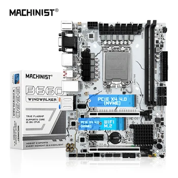 Материнская плата MACHINIST B660 Windwalker Поддерживает процессор LGA 1700 Intel Core 12 13 поколения CPU DDR4 RAM Memonry NVME M.2 SATA3.0 WIFI 3