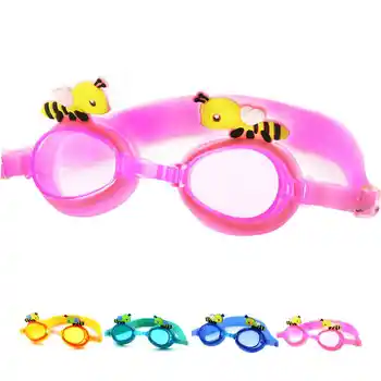 Милые водонепроницаемые детские очки для плавания с защитой от запотевания, украшение в виде пчелы, Детские Очки для плавания, Аксессуары для пляжа и бассейна, Очки 12
