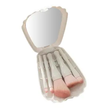 Мини-косметический набор для макияжа, Портативный Инструмент для макияжа из волокнистой щетины в форме раковины, для школьных путешествий и деловых поездок 13