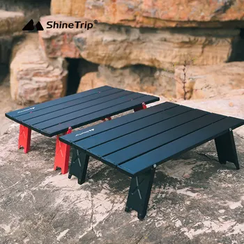 Мини Портативный складной стол ShineTrip Camping для пикников на природе, туров с барбекю, посуда, Ультралегкий Складной Компьютерный стол-кровать 19