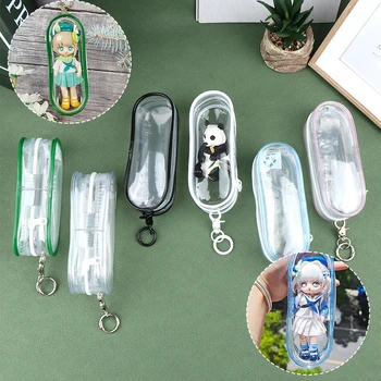 Мини-сумка для показа аниме-куклы, прозрачный кошелек для монет, брелок, подвеска, Органайзер, Губная помада, сумка для хранения наушников, кошелек 14