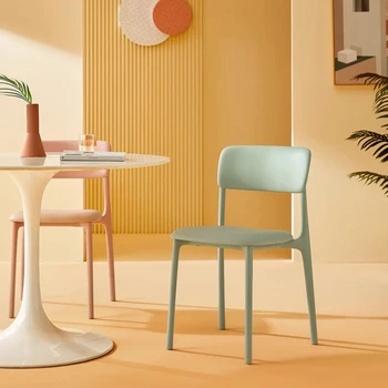 Минималистичные обеденные стулья для гостиной, Современный дизайн, Креативные обеденные стулья для отдыха, Пластиковая спинка, мебель Cadeira WZ50DC 2