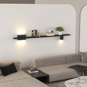Минималистичный светодиодный настенный светильник 3000K для гостиной, спальни, светильники из черного металла, доступные для размещения предметы, прямая поставка 15