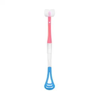 многофункциональная зубная щетка с покрытием для языка 3D, мягкая силиконовая щетка для чистки языка, щетка для чистки полости рта, сохраняет свежее дыхание здоровым. 9