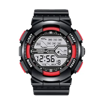 Модные водонепроницаемые мужские часы с ЖК-цифровым секундомером для мальчиков, дата, резиновые спортивные наручные часы, Автоматические Роскошные Мужские водонепроницаемые Механические часы 15