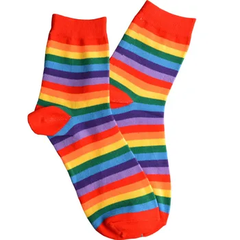 Модные женские радужные носки из хлопка с низкой трубкой, красивые высококачественные носки