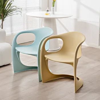 Модный обеденный стул в скандинавском минимализме С подлокотником для гостиной на балконе, Дизайн гостиной, Современная Роскошная мебель для дома Silla 17